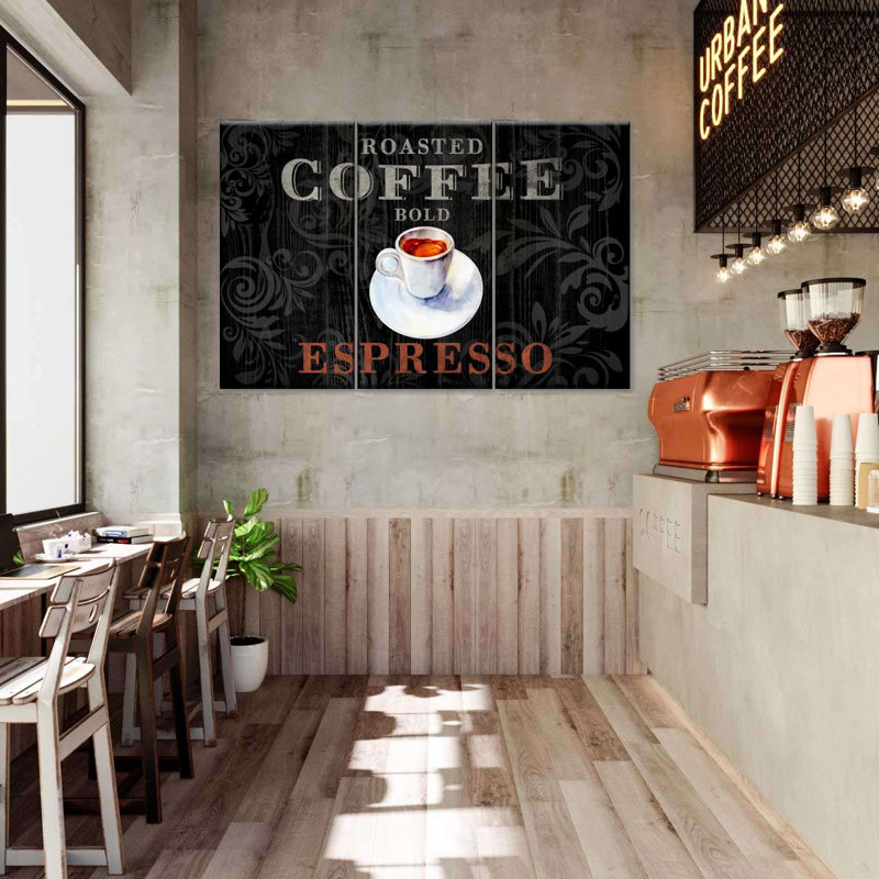 " Roasted Coffee " by NoirFontistry 3 - Pieces, 38" H x 24" W x 1.25" D