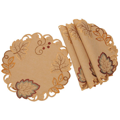 Wein Embroidered Cutwork Fall Doilie
