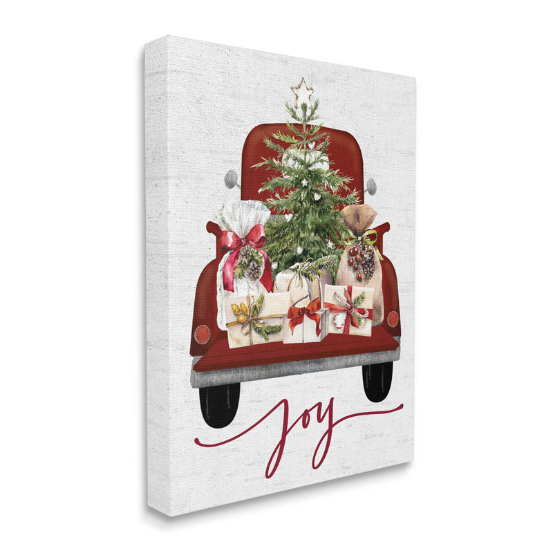 Art mural sur toile Joy Holiday, H 20 po x l 16 po x P 1,5 po