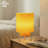 10" Modern Drum Table Lamp With Fabric Shade & Wooden Base, E12 Socket, Dimmable Switch With Color Temperature Control, Accent Lamp For Bedroom, Living Room & Hotel Use-443217276