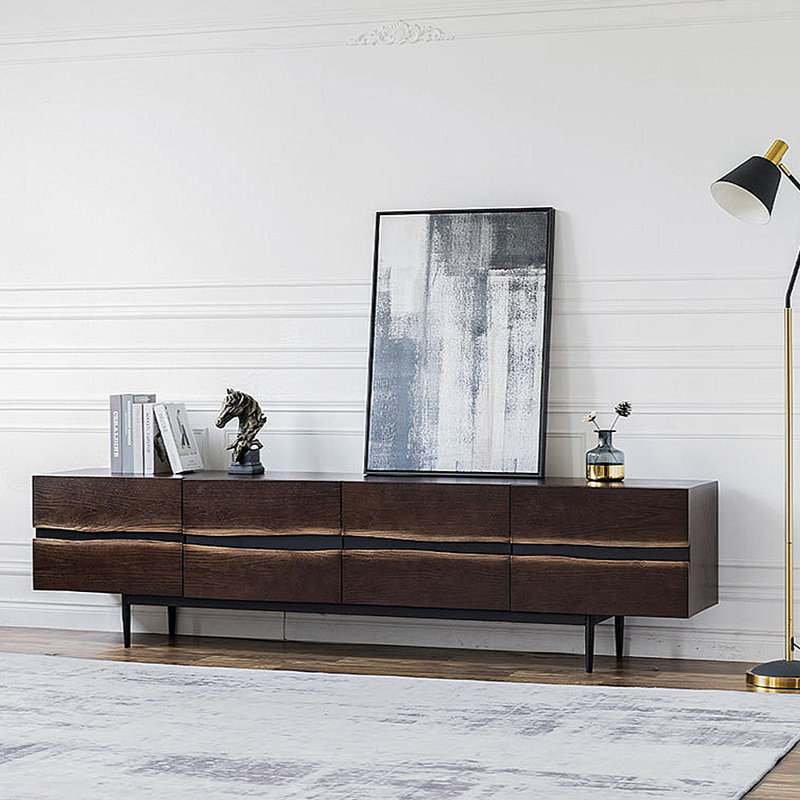 Meuble télé de style industriel américain rétro, 94.49"