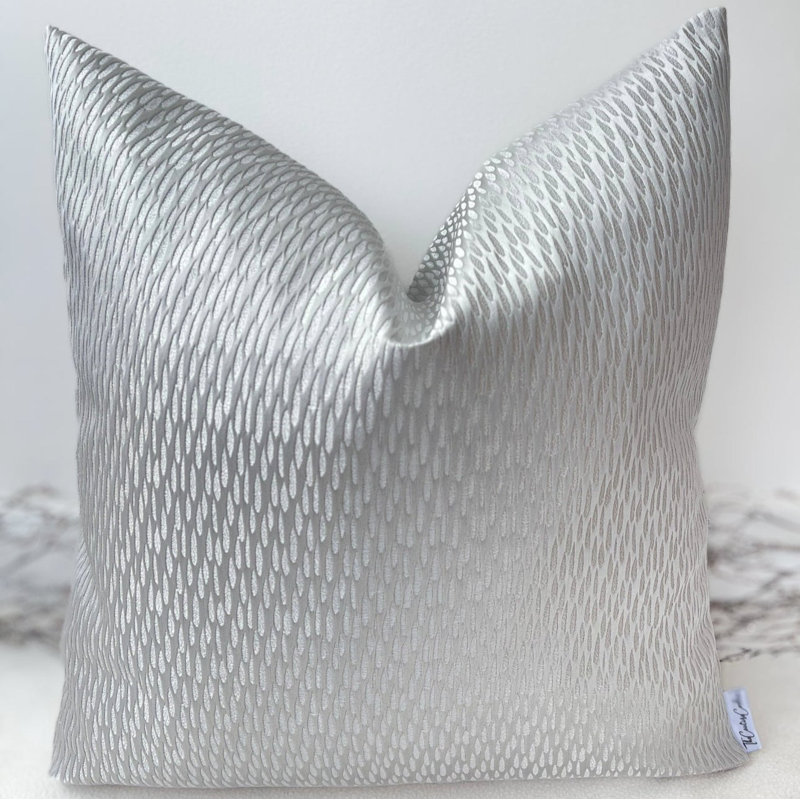 Abstract Silver Square Cushion Cover
