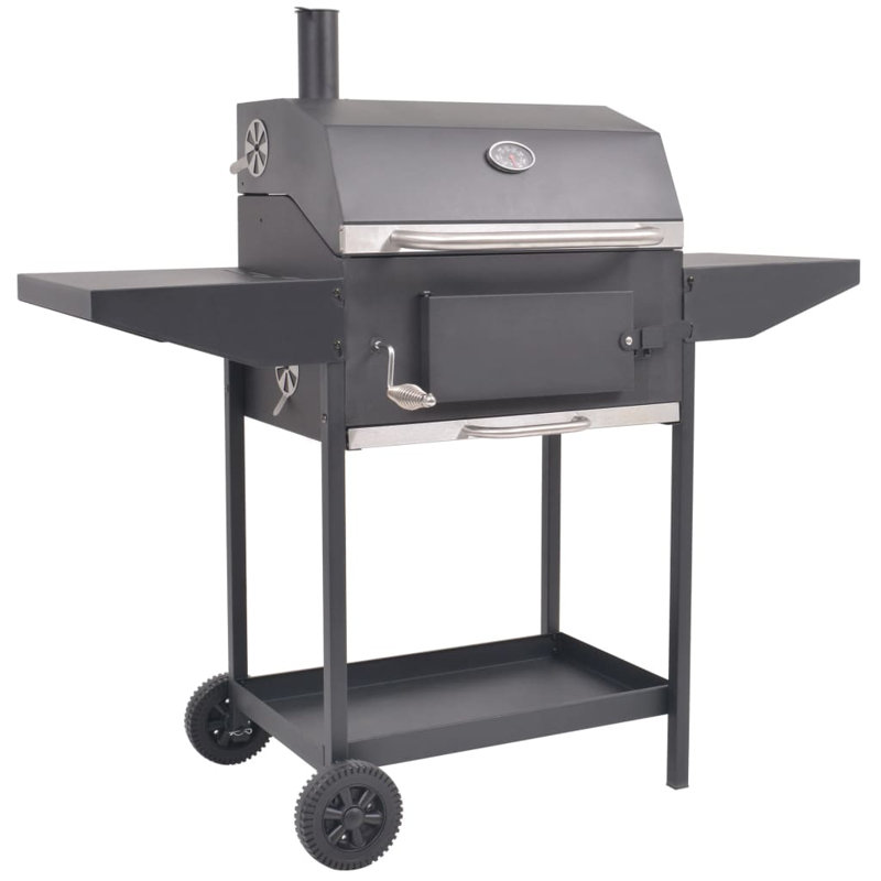 Fumoir barbecue au charbon avec tablette inférieure
