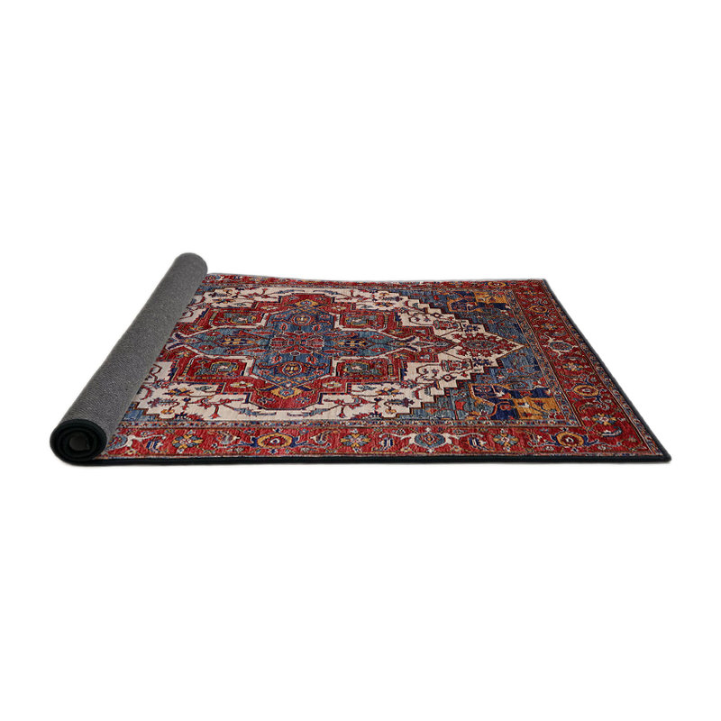 Tapis oriental bleu / rouge Foscot, Rond 3 pi