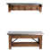 Crockett 40"W Industrial Rustic Solid Wood Frame Wall Mounted Coat Rack And Bench With Storage