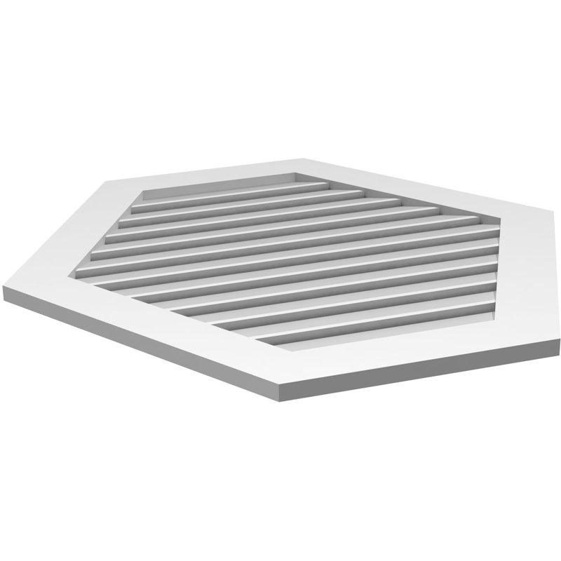 Évent horizontal fonctionnel à pignon en uréthane à surface horizontale Signature, H 38 po x l 38 po x P 1 po