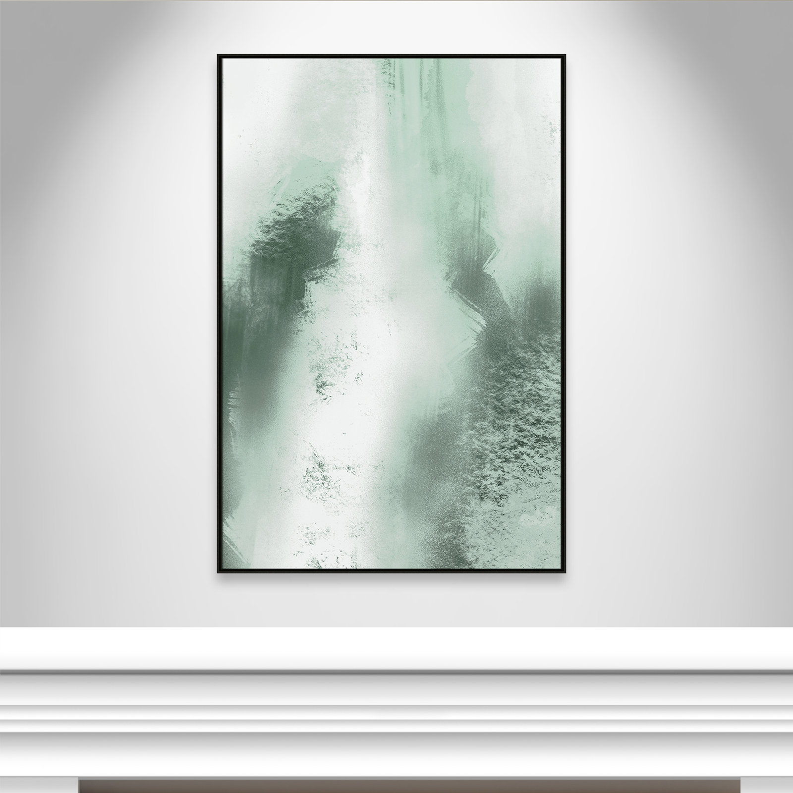 Quietude Smudges I Print by Marcus Prime, 41.5'' W x 61.5'' H, Espresso Floater