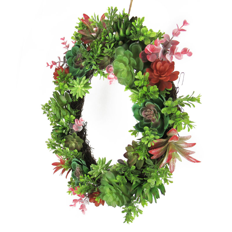 18" Mixed Succulent Wreath