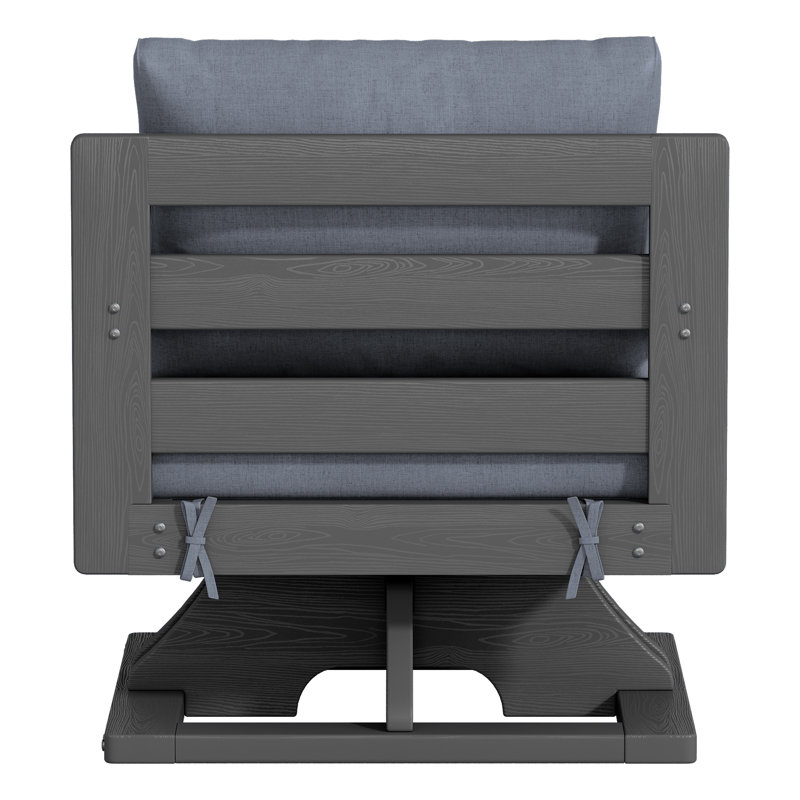 Swivel Patio Chair with Premium Cushion - Outdoor Rocking Chair for Ultimate Comfort, Gray