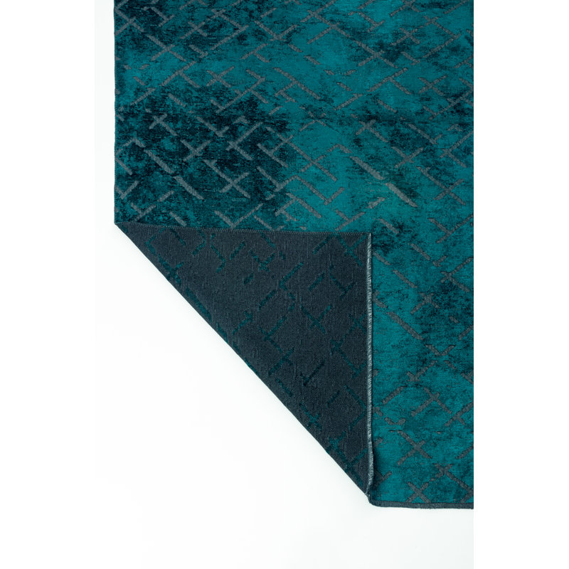 Rapture Green Abstract Luxury Area Rug, Rectangle 7'10" x 9'10"