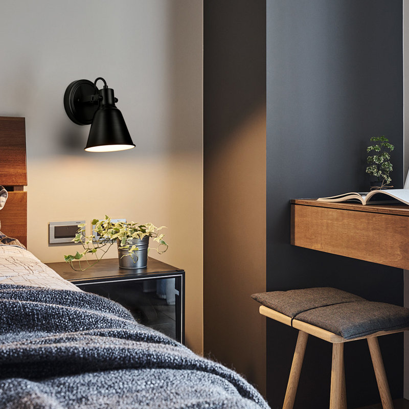 Plafonnier semi-encastré noir mat 1 lumière