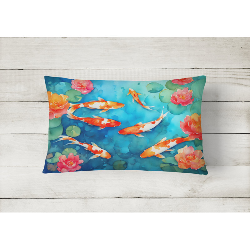 Koi Fish Throw Pillow