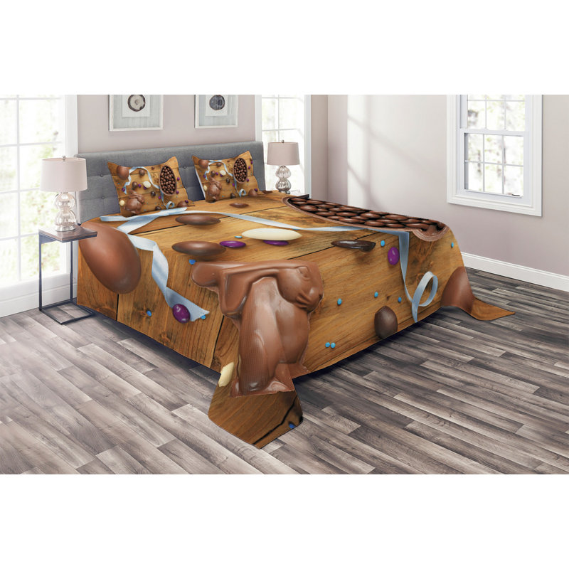 Modern & Contemporary Polyester Coverlet, King Bedspread + 2 Shams