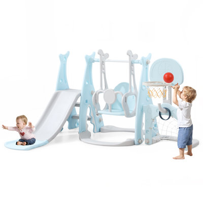 Feanch 69.3'' W Plastic Freestanding Slide