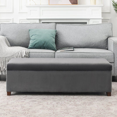 47 Inches Corduroy Storage Ottoman Bench by Latitude Run