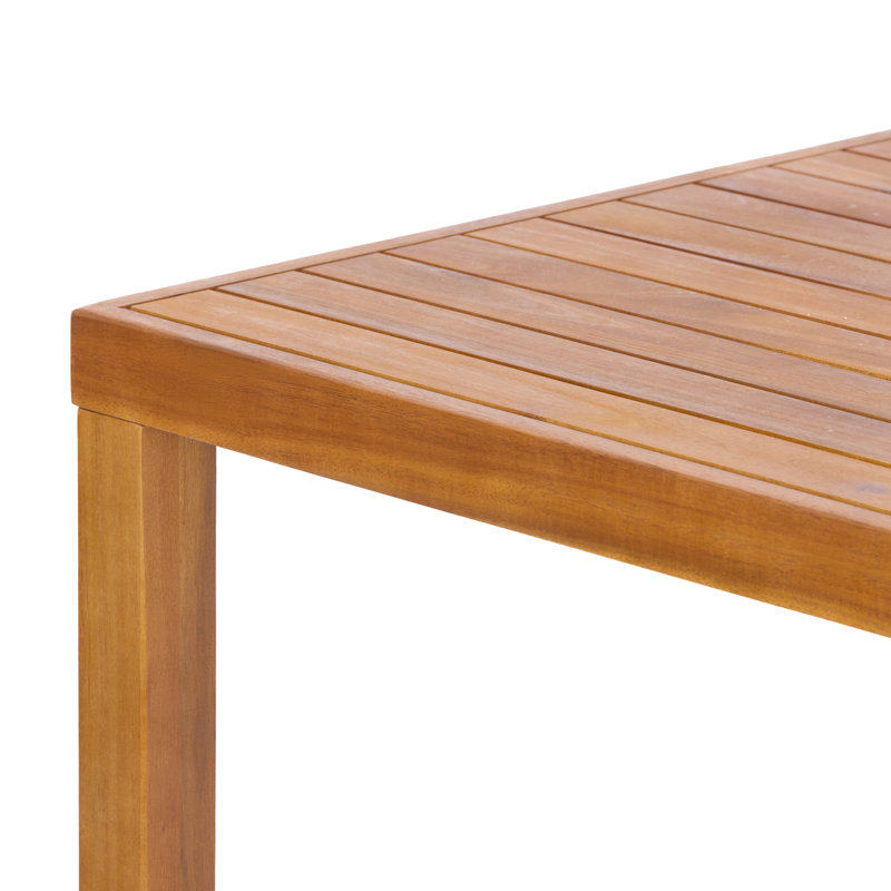Tables de patio spacieuses, style bar rustique en bois d'acacia massif pour la salle à manger