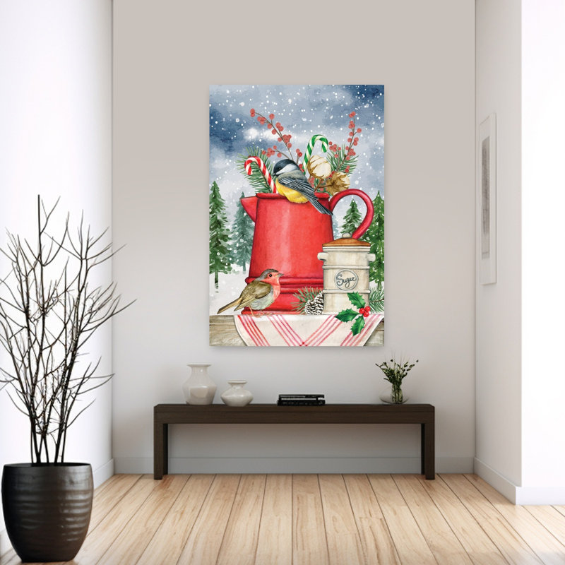 Oiseaux d'hiver, H 60 po x l 40 po