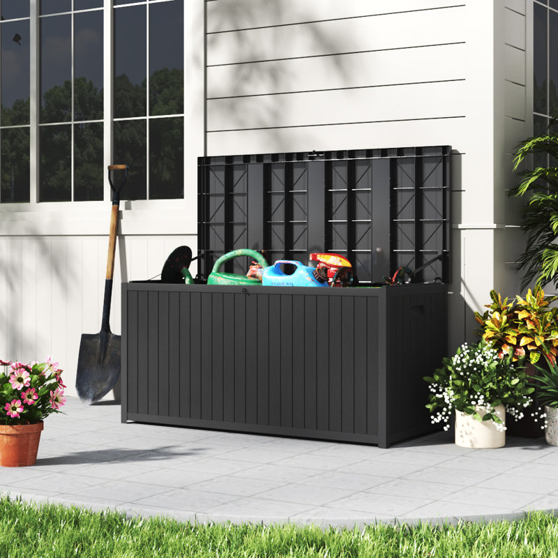 ClassicLiving 125cm W 430.5L Plastic Deck Box, Black
