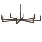 Ezra 8 - Light Steel Dimmable Chandelier