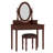Vanity Desk With Adjustable Angle Mirror, Vintage Vanity Makeup Table And Cushioned Stool Set With Velvet Fabric Lining 5 Drawers,Wooden Dressing Table Set For Bedroom, Walnut-683549279