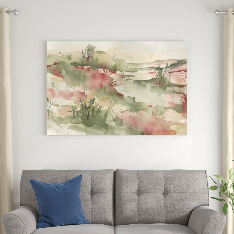 " Rust Grasslands I " Painting Print, 32" H x 48" W