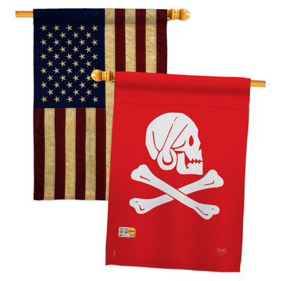 Drapeau de maison en polyester à 2 côtés 40 x 28 po