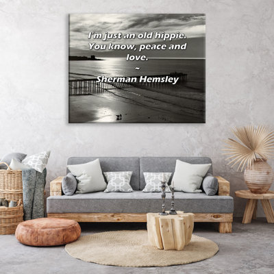Red Barrel Studio® Gallery Wrapped Canvas By Rives: "I think my heartbeat might be the Morse code for 'ina