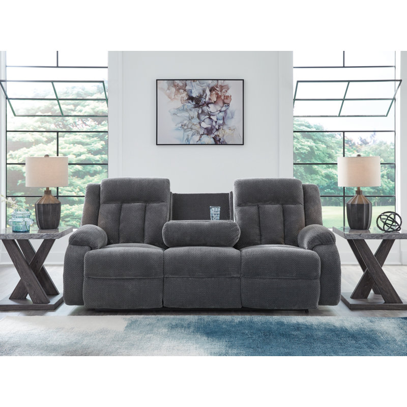 Power Reclining Sofa With Drop Down Table