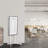 White Mobile Portrait to Landscape TV Cart