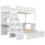 Lit superposé simple au-dessus de double avec bureau intégré, port USB et tablettes, blanc-1835261913