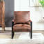 Chaise d'appoint Mid-Century moderne avec structure carrée en métal-1370964190