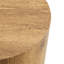 Table basse cylindrique en bois aggloméré compact de 11,8 po de diamètre, 15,7 po de hauteur, presque sans assemblage