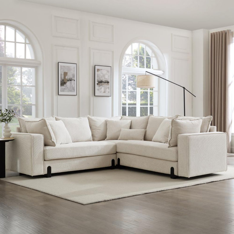 Suhasini 5 Seater Corner Sofa , Beige