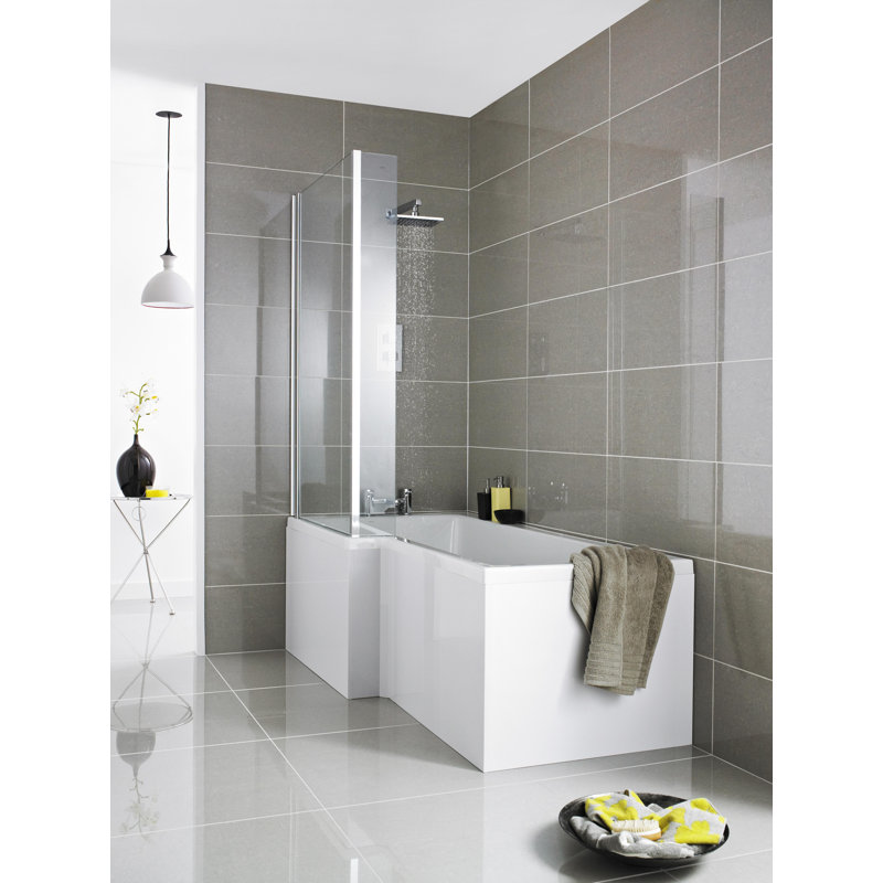 Fusion 700Mm Shower Bath End Panel, Gloss White