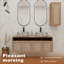 Meuble-lavabo de salle de bain avec céramique et armoire d'appoint-1239838726