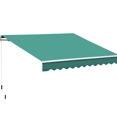 Yard Awning - 13' X 8', Protected, Water , Manual Crank 13'X8' Retractable , & Water-, Op