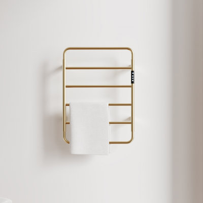6-Bar Wall-Mounted Electric Towel Warmer with Timer