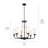 Vetivene 6 - Light Steel Dimmable Chandelier-70048081