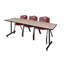 Table de formation en T Nick Nick, chaises empilables 2 M-32817772-32817766