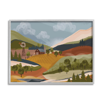 " Rolling Country Hills Farm Scenery " by Lisa Perry Whitebutton