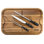 Viking Acacia Carving Board with 3-Piece Carving Set