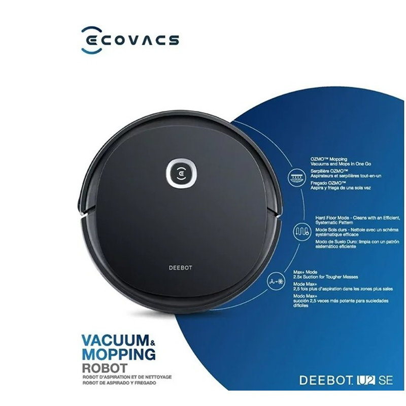 Aspirateur robot et vadrouille Ecovacs Deebot U2se