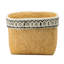 Ensemble de 2 pots à fleurs rectangulaires avec garniture géométrique, L: 10,5 x 8,5 x 8 po: 7,5 x 5,5 x 6,5 po