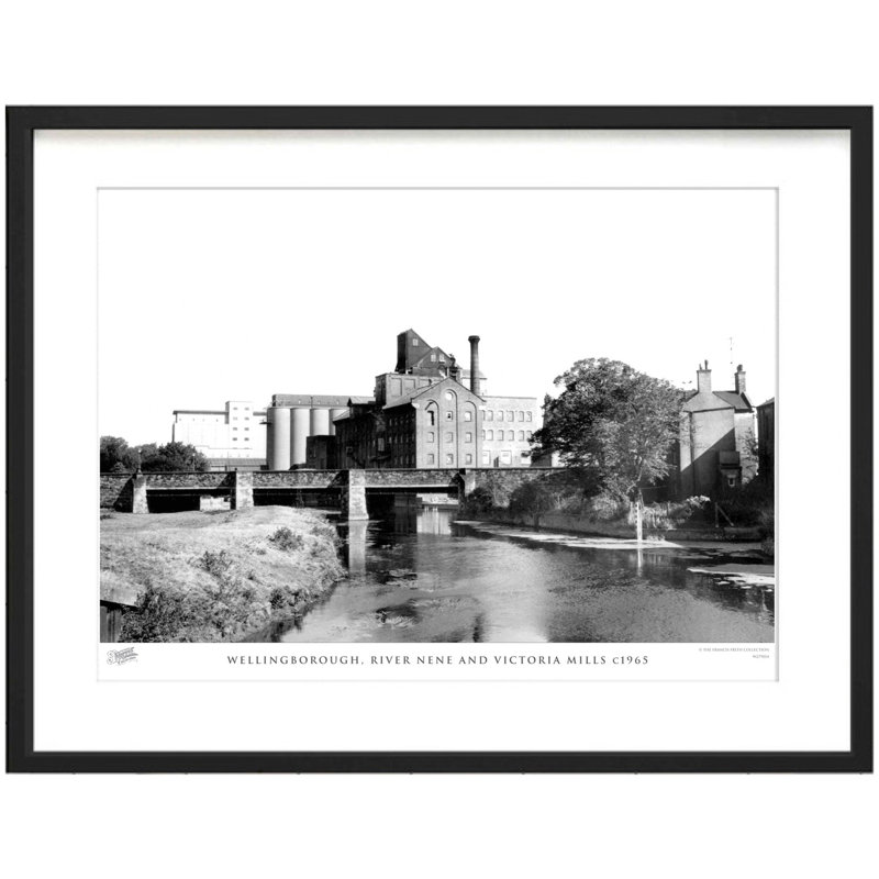 Wellingborough, River Nene And Victoria Mills C1965 - Single Picture Frame Print, 45cm H x 60cm W x 2.3cm D