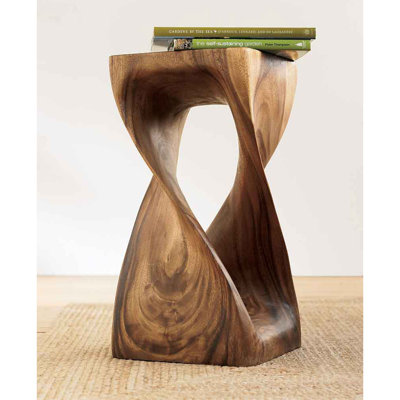 Tabouret décoratif en bois massif Alvarez