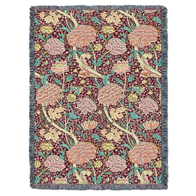 Pure Country Weavers William Morris Cray Blanket XL - Arts & Crafts - Gift Tapestry Throw Woven from Cotton - Made in The USA (82x62)