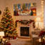 «Christmas Family Gathering Christmas Dinner Scene», ensemble de 3 impressions d'art sur toile-1072275481