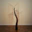7Ft. Pre-Lit Artificial Halloween Black Willow Tree With 600 Purple And Orange Dual Color LED Lights-1430550661