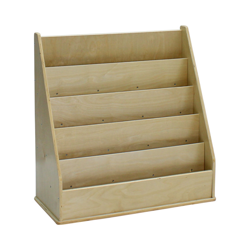 Natural Birch 5-Shelf Kids Book Display Stand
