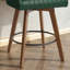 Tabouret de bar pivotant extra large à 360 ° avec siège à ressorts ensachés et base en bois massif-1316730338